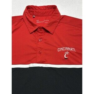 Cincinnati Bearcats Under Armour Golf Polo Shirt Men's Medium Heatgear Loose